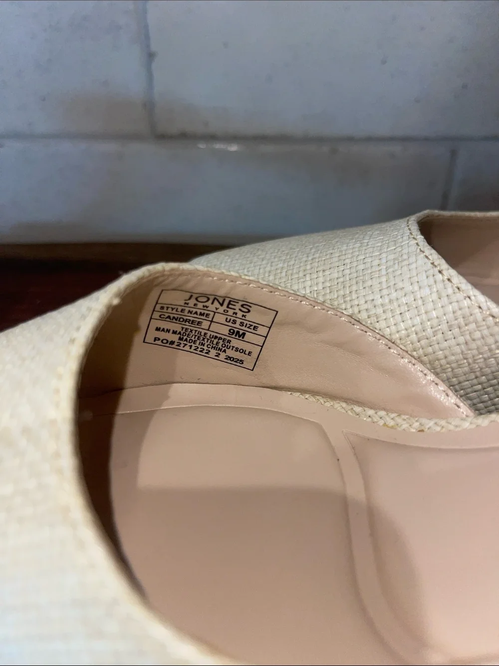 Jones New York Linen Look Sling Back Pumps Size 9